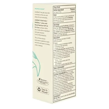 Aveeno Positively Mineral Sensitive Skin Face Sunscreen SPF 50