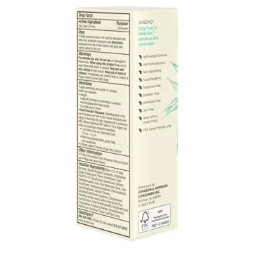 Aveeno Positively Mineral Sensitive Skin Face Sunscreen SPF 50