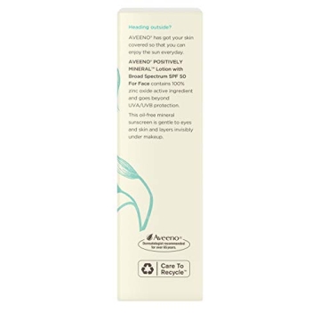 Aveeno Positively Mineral Sensitive Skin Face Sunscreen SPF 50