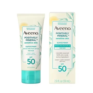 Aveeno Positively Mineral Sensitive Skin Face Sunscreen SPF 50