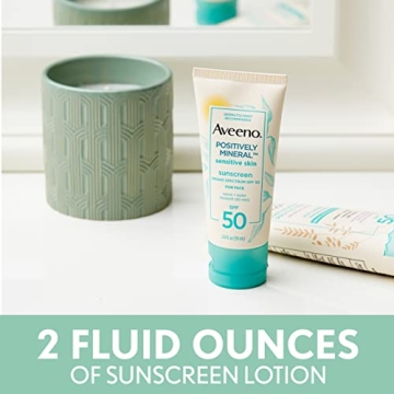 Aveeno Positively Mineral Sensitive Skin Face Sunscreen SPF 50
