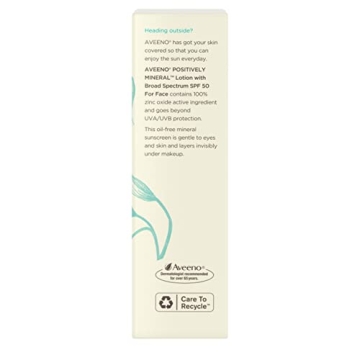 Aveeno Positively Mineral Sensitive Skin Face Sunscreen SPF 50