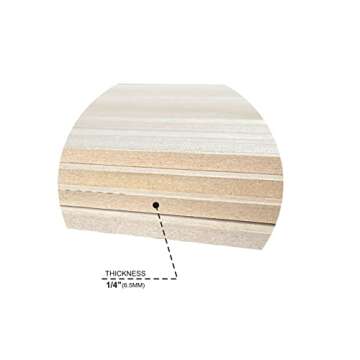 4 Pack Veneered MDF Double Sided Paulownia Wood,MDF Core,6.4mm 1/4th Inch, 10"x16" Unfinished Wooden Canvas Boards Signs for Engraving Painting Crafts