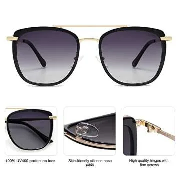 Stylish SOJOS Aviator Sunglasses with UV400 Protection