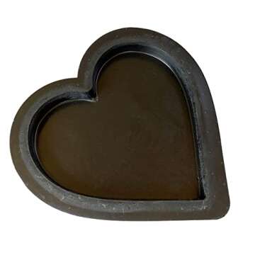 AUTUMN Plain Heart Stepping Stone Mold, Concrete Cement Mold, Stepping Stones for Garden Walkway, DI...