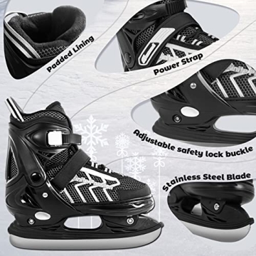 Comfortable Adjustable Ice Skates for Kids and Adults