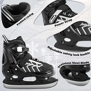 Comfortable Adjustable Ice Skates for Kids and Adults