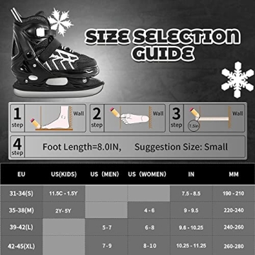 Comfortable Adjustable Ice Skates for Kids and Adults