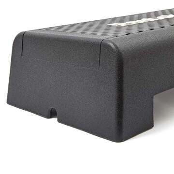 Reebok Mini Workout Step Platform - Aerobic Step with Resistance Tube Attachment Slot - Great for All Fitness Levels - Durable Circuit Size Aerobic Stepper - Ideal for Home or Studio Exercise