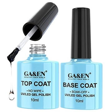 No Wipe Top Coat Base Coat Set for Home & Salon Use