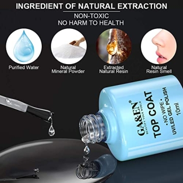 No Wipe Top Coat Base Coat Set for Home & Salon Use