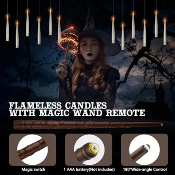 Magical LED Candle String Lights – 20pcs with Remote