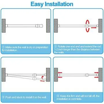 SIQUK 6 Pack Cupboard Bars Adjustable Spring Tension Rods White Refrigerator Bar Extendable Rod for DIY Projects, 15.7 to 28 Inches