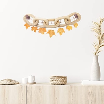 Decorative Wood Chain Link for Boho Home Aesthetic