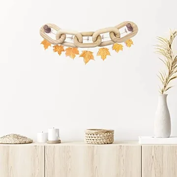 Decorative Wood Chain Link for Boho Home Aesthetic