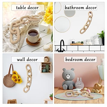 Decorative Wood Chain Link for Boho Home Aesthetic