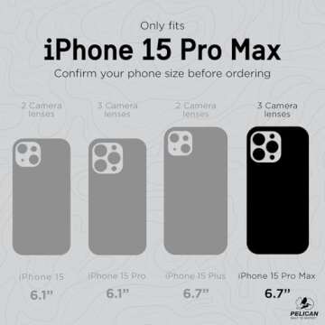 Pelican Shield iPhone 15 Pro Max Case - Compatible with MagSafe - 21FT Military-Grade Drop Protectio...