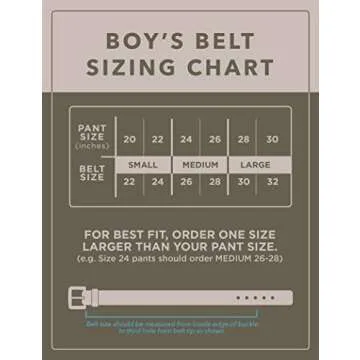 Timberland Boys' Big Leather Belt for Kids, Brown/Classic, Large