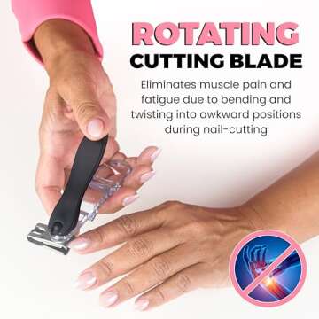 EZ Grip 360 Degree Stainless Steel Nail Clipper for All