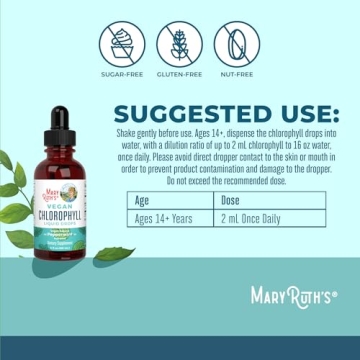 MaryRuth Organics Chlorophyll Drops - Vegan Mint Flavor