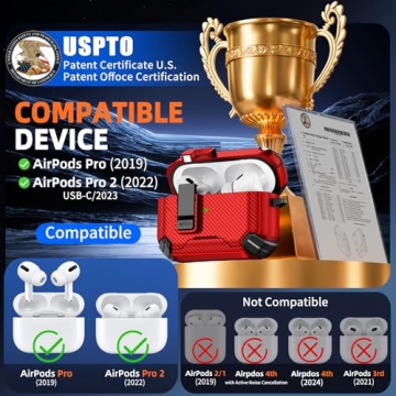 Inesore AirPods Pro Case Cover with Phone Stand & Cleaning Kit