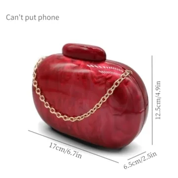 GSYPS Acrylic Shell Evening Clutch Bag for Women