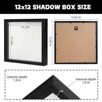 Muzilife Elegant Shadow Box Picture Frame for Cherished Memories