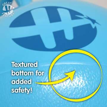 Hedstrom Blue Polka Dot Hopper Ball, Kid's Ride-on Toy, Bouncy Hopping Ball with Handle - 15 Inch