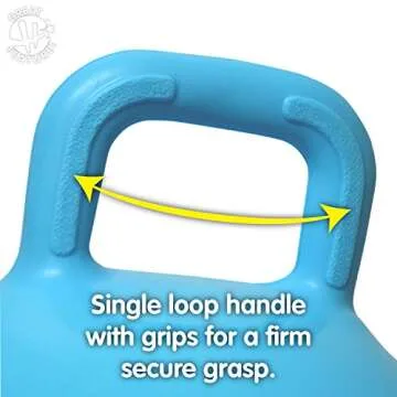 Hedstrom Blue Polka Dot Hopper Ball, Kid's Ride-on Toy, Bouncy Hopping Ball with Handle - 15 Inch