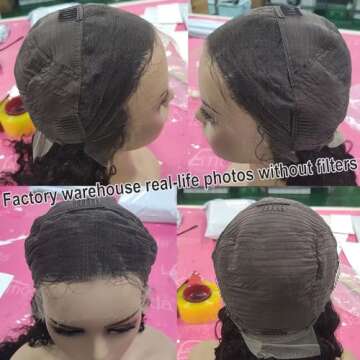 Lemoda 30Inch 12A 250% Density SKINLIKE Real HD Lace Water Wave 13x4 Full Lace Frontal Wigs Deep Wave Virgin Human Hair Invisible 0.1mm Ultra-thin Frayed Ends Wet and Wavy Lace Front Wig Tiny Knots