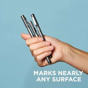 SAKURA Microperm Ultra Fine Point Pens - Permanent Marker Pen - Assorted Point Sizes - Black Ink - 3 Pack