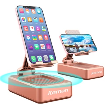Jteman Portable Phone Stand with Bluetooth Speaker - All-in-One Gadget Gift for Everyone
