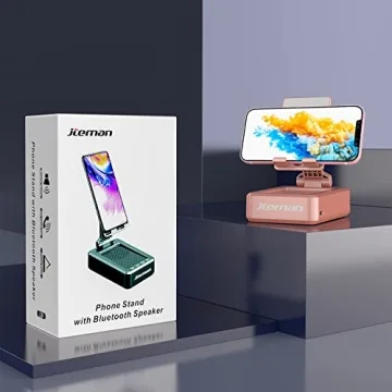 Jteman Portable Phone Stand with Speaker - Rose Gold Gift