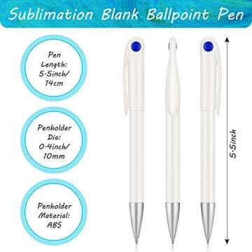 3 Pieces Sublimation Blank Notebook Set Blank Heat Transfer Pen and PU Leather DIY Thick Transfer Hardcover Notebook Heat Press Lined Journal Notebook for School Office Home Writing Diary (A6)