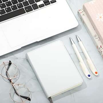 3 Pieces Sublimation Blank Notebook Set Blank Heat Transfer Pen and PU Leather DIY Thick Transfer Hardcover Notebook Heat Press Lined Journal Notebook for School Office Home Writing Diary (A6)
