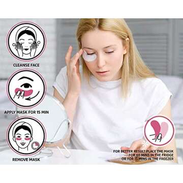 Jakuva 30PCS Collagen Under Eye Patches for Dark Circles