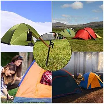 Suwimut Tent Stakes - 12 Inch Heavy Duty Steel Pegs