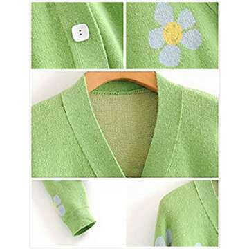 Trendy VLOJELRY Women's Flower Cardigan for Casual Style