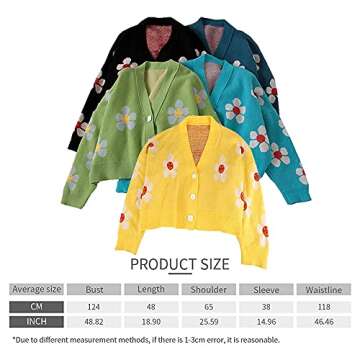 Trendy VLOJELRY Women's Flower Cardigan for Casual Style