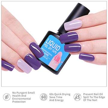 Vcedas Nail Art Liquid Latex Barrier for Nails 10ML Nail Peel off Liquid Tape Cuticle Guard Skin Barrier Protector for Fingers (10ML)