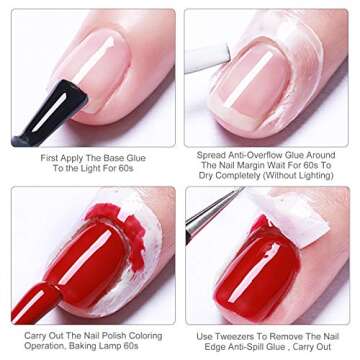 Vcedas Nail Art Liquid Latex Barrier for Nails 10ML Nail Peel off Liquid Tape Cuticle Guard Skin Barrier Protector for Fingers (10ML)