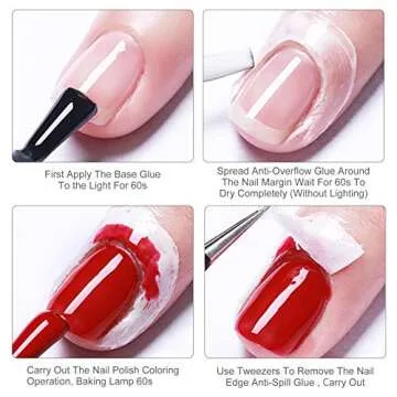 Vcedas Nail Art Liquid Latex Barrier for Nails 10ML Nail Peel off Liquid Tape Cuticle Guard Skin Barrier Protector for Fingers (10ML)