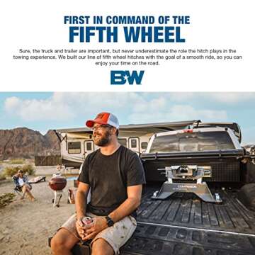 B&W Trailer Hitches Companion OEM Slider Fifth Wheel Hitch - Compatible with Ram OEM Puck System - RVK3670