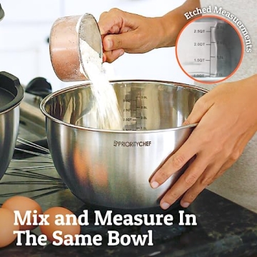 Priority Chef Mixing Bowls With Airtight Lids Set 1.5-5 Quart