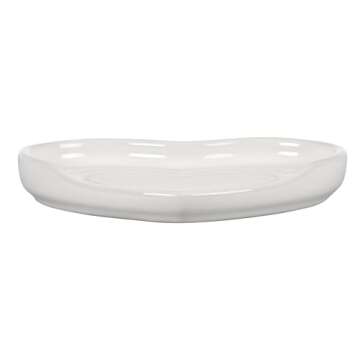 Le Creuset Stoneware Heart Shaped Spoon Rest, 5", White