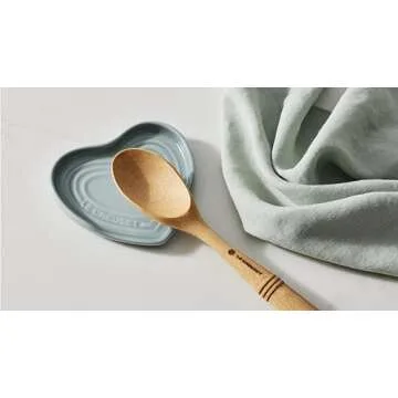 Le Creuset Stoneware Heart Shaped Spoon Rest, 5", White
