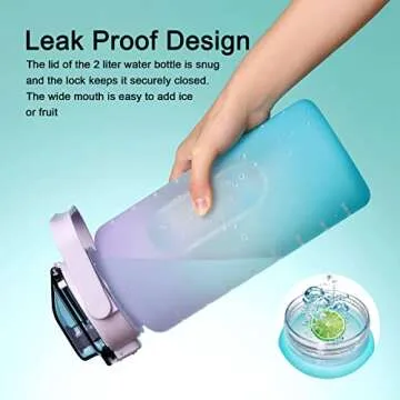 RYI Motivational 64 OZ Water Bottle for Fitness Goals