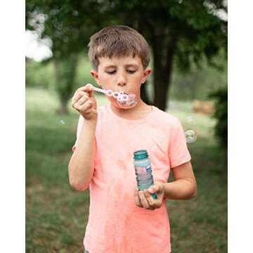 Sunny Days Entertainment 6 Pack Bubble Solution – 4oz Bubble Blower Bottles with 6-Hole Wand | Bottle of Bubble Solution for Kids | Birthday Party Favor Toy - Maxx Bubbles