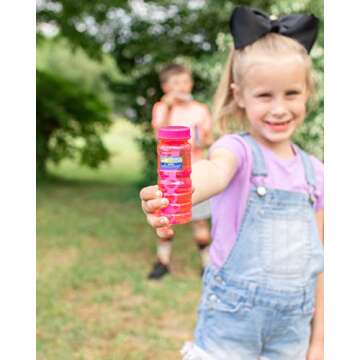 Sunny Days Entertainment 6 Pack Bubble Solution – 4oz Bubble Blower Bottles with 6-Hole Wand | Bottle of Bubble Solution for Kids | Birthday Party Favor Toy - Maxx Bubbles