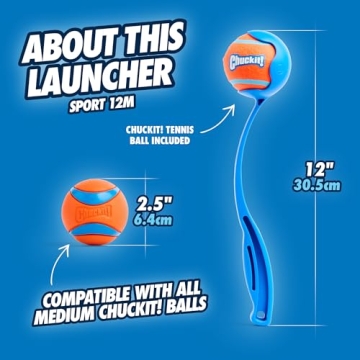 Chuckit! Sport 12M Dog Ball Launcher for Endless Fetch Fun